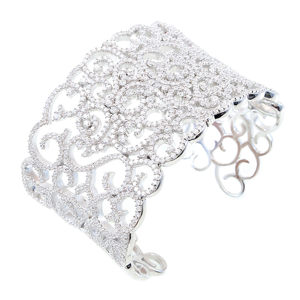 Filigree silver cuff bracelet - SarahGargash