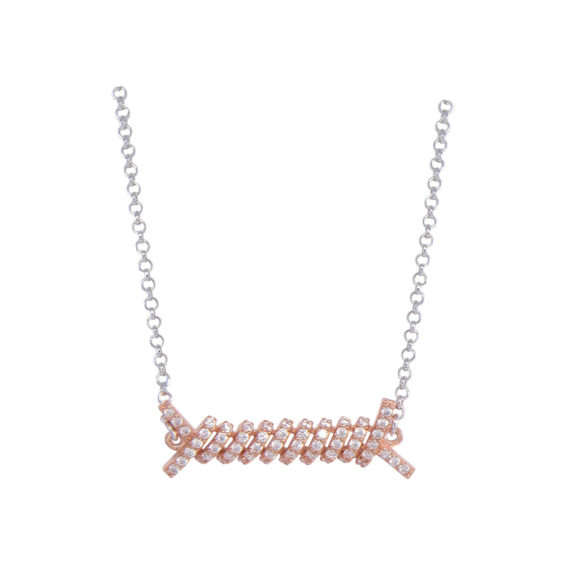 Rose Gold Plated Silver Pendant Necklace