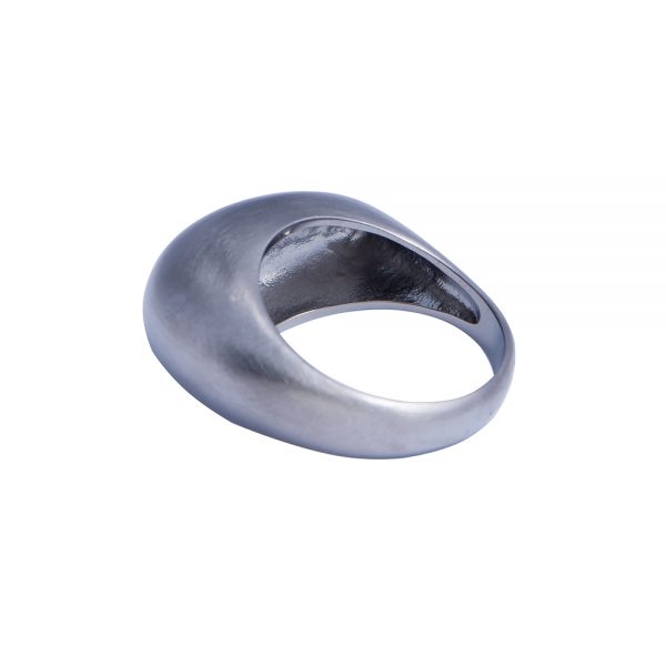 Contemporary Rhodium Finish Ring