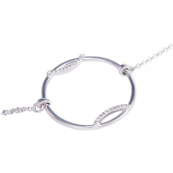 Silver Bracelet with cubic zirconia
