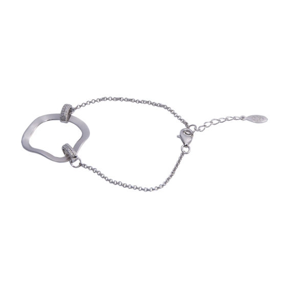 Silver Bracelet with cubic zirconia