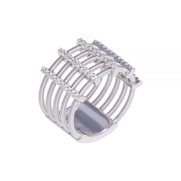 Cubic Zirconia Silver Ring