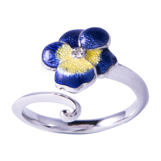 Blue Pansy Ring