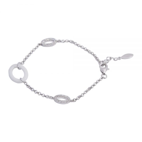 White Ceramic Chain Bracelet